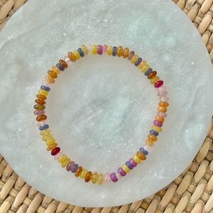 Gemstone & Glass Dainty Beaded Bracelet